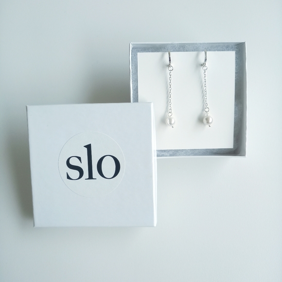 Pearl Hoop Earrings (Hand Crafted, Local, Slow Fashion) - Picture 3 of 6